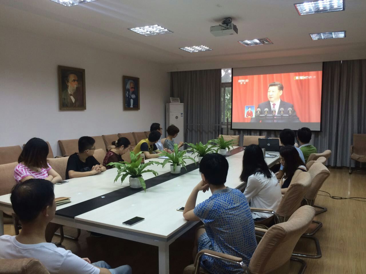 【两学一做】beat365体育官网登录入口组织观看建党95周年庆祝大会